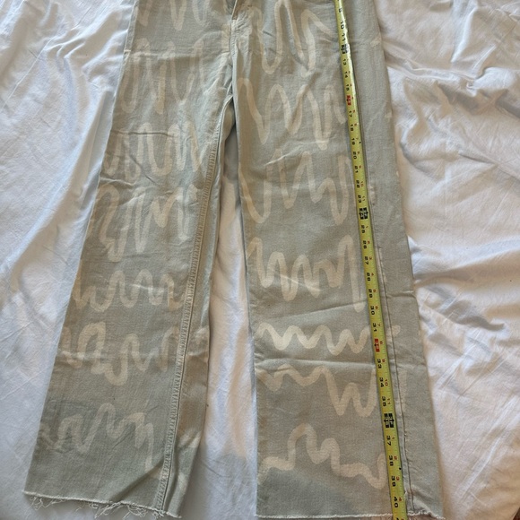 Zara khaki pattern crop jeans - Picture 5 of 6